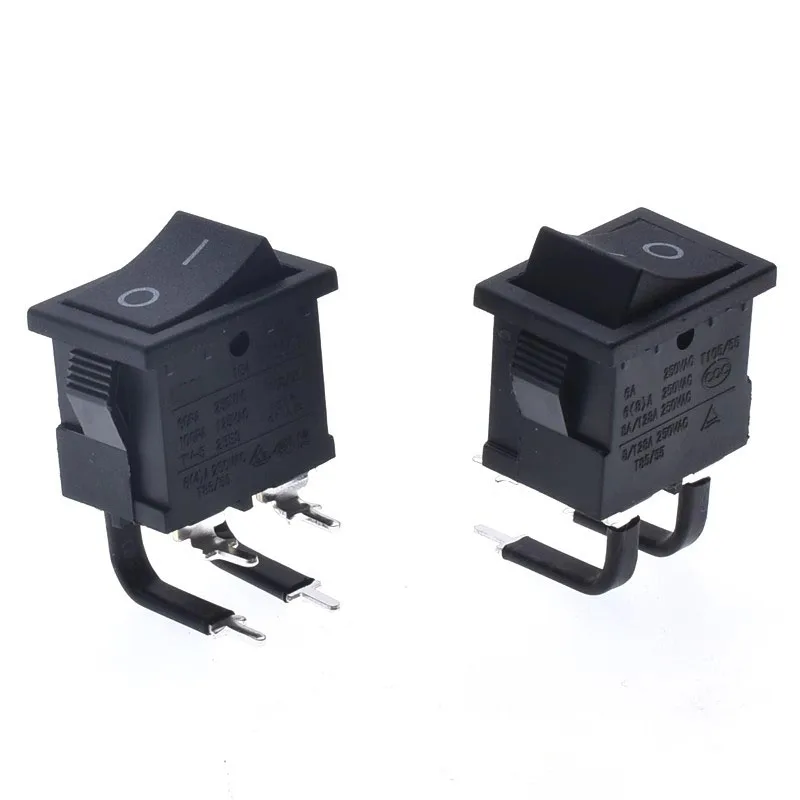 21*15 مللي متر مفتاح نوع السفينة 4PIN 0-1 تشغيل/إيقاف مع مصادر خارجية أنبوب الانكماش الكوع UL KC VDE CQC معتمد RS601D أسود #2