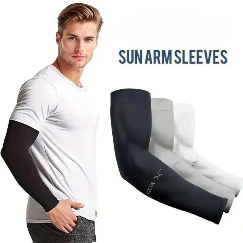 3 Pairs Summer Ice Sleeves UV-protective Fingerless Gloves, Ideal for Daily Driving Commuting As A Sun Protection Accessory.