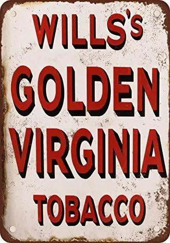 1937 Wills Golden Virginia Tobacco Vintage Look Reproduction Metal Tin Sign