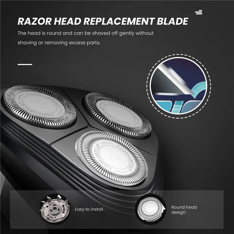 FZFZ 9 قطع SH30/50/52 رؤوس استبدال ماكينة الحلاقة لسلسلة ماكينة الحلاقة الكهربائية 1000، 2000، 3000، 5000 رأس شفرة