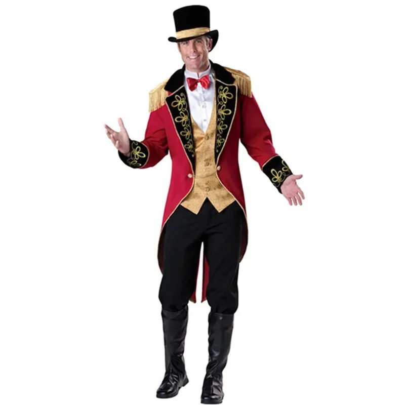 ハロウィンサーカスパフォーマンスステージスーツ野生動物トレーナーコスプレ衣装カーニバル Purim 仮装カップルパーティードレス