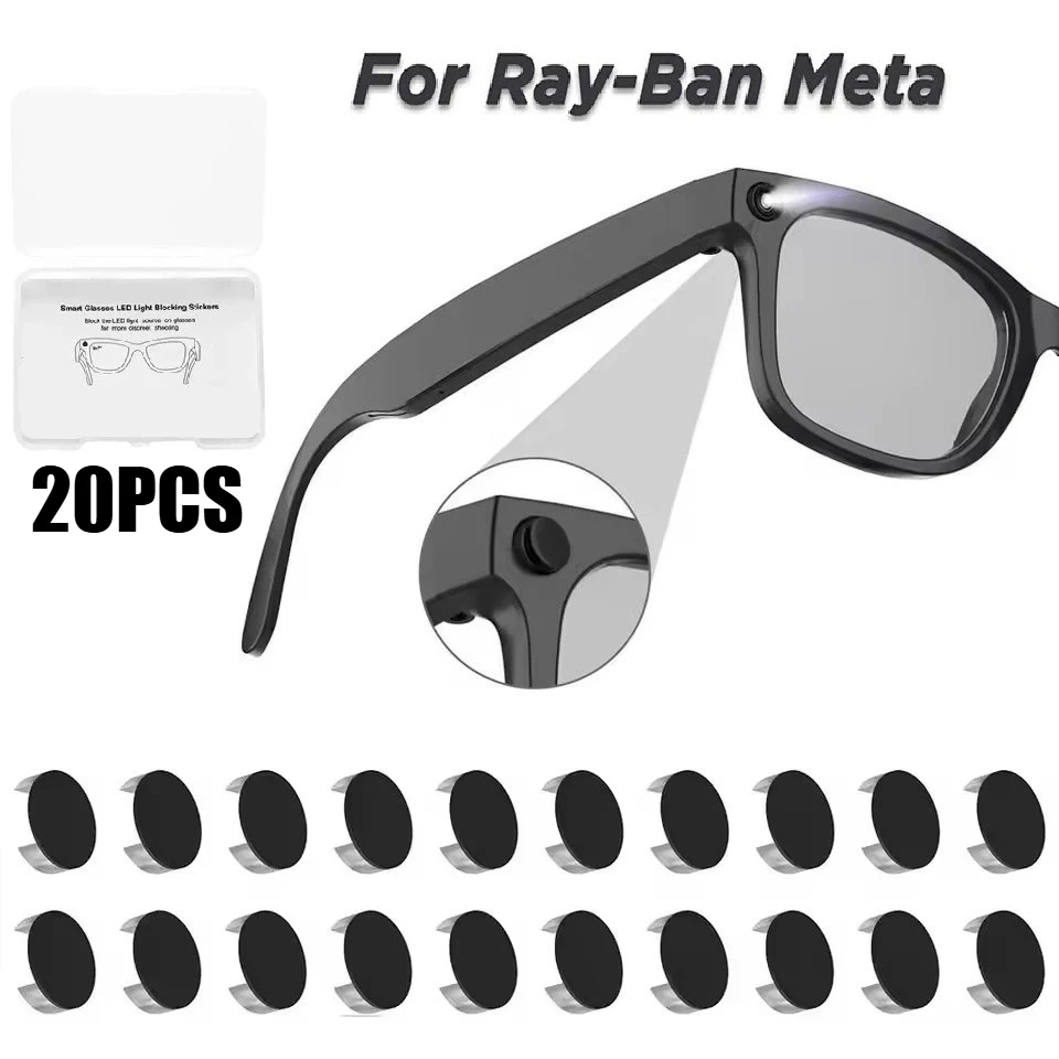 20Pcs For Ray-Ban Meta Wayfarer/Skyler/Headliner/Oakley HSTN LED Light Blocking Cover Smart AR Glasses Accessories Shade Sticker