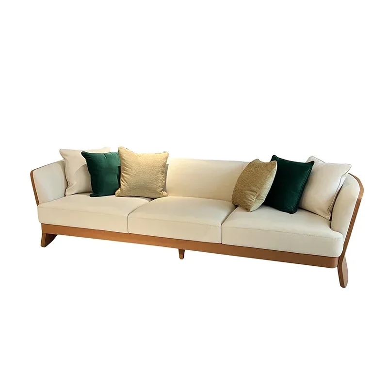 

Light luxury leather sofa