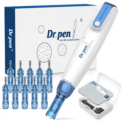 Nuova penna Derma elettrica professionale dr. Pen A9 Microneedling con cartucce di ricambio da 10 pezzi-Kit per la cura della pelle per uso domestico