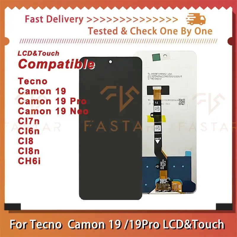 

6.8"For Tecno Camon19 19Pro 19Neo LCD Display Touch Digitizer Assembly Replacement Screen CI6n CI7n CI8 CI8n Camon 19 Neo lcd