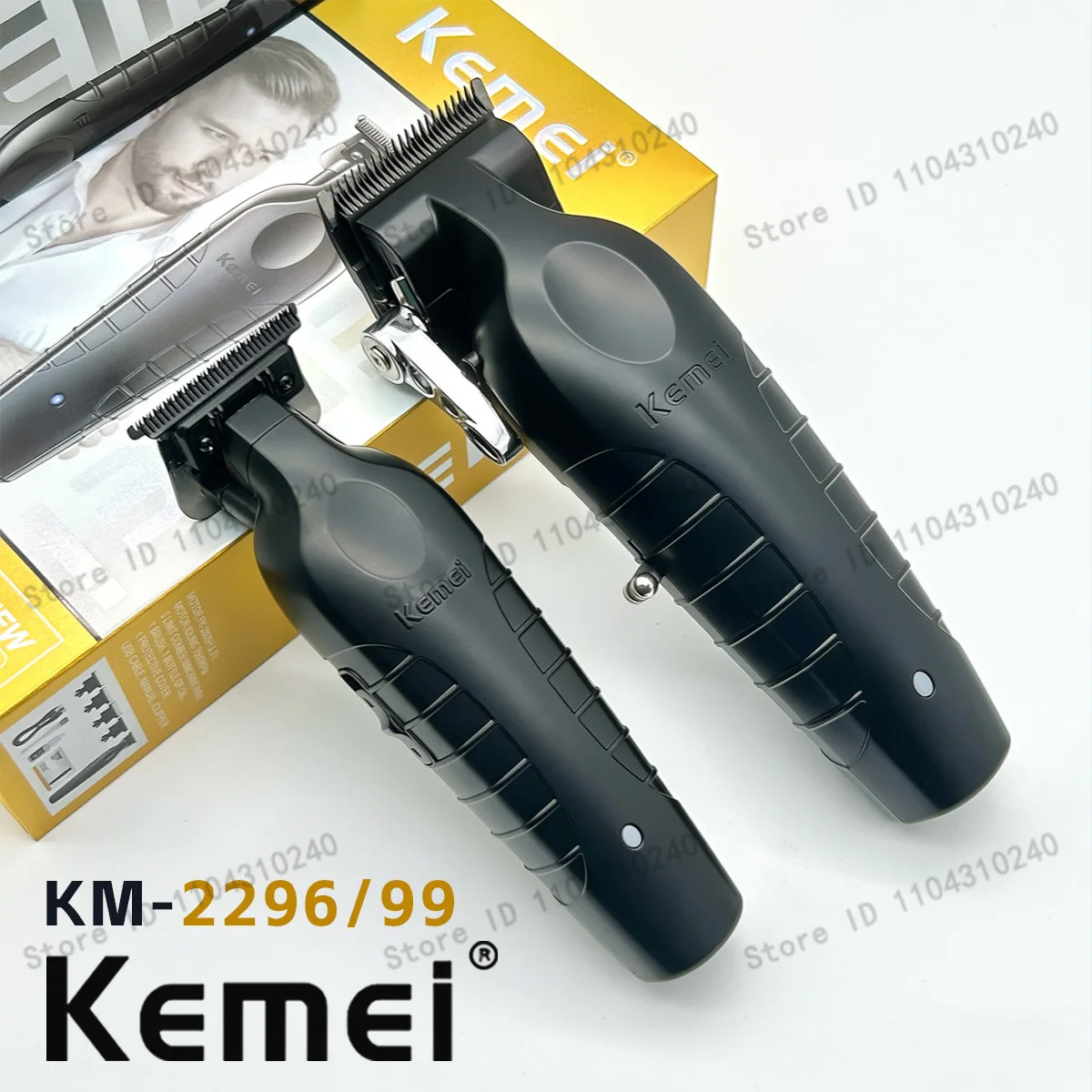 Kemai KM-2296 KM-2299 Professioneller Haarschneider für Ölkopfschnitzerei, verstellbarer Haarschneider mit Ladestation, ideal für Salons – Detail 7