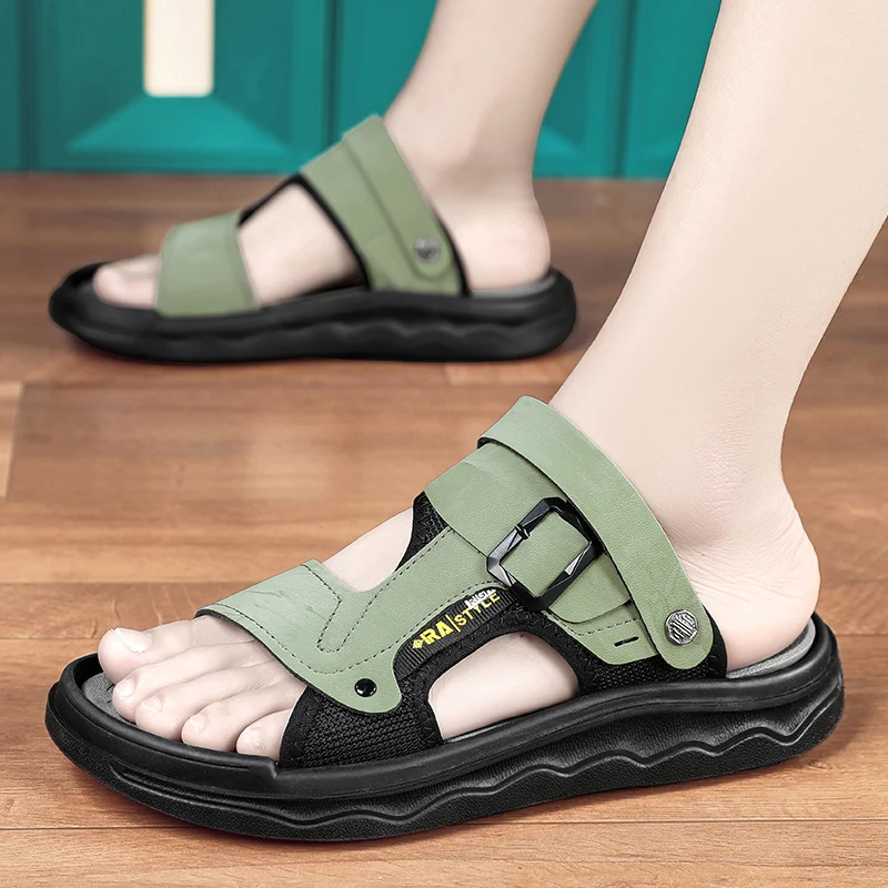 

Men's Sandals New Fashionable Summer Comfortable Casual Soft Bottom Anti slip Beach Shoes Men's Casual Trendy Outerwear Sandals