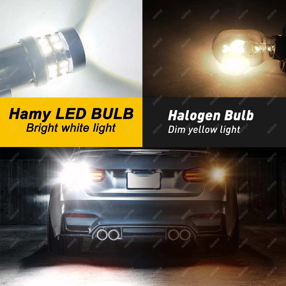 2/4 1157 BAY15D 1156 BA15S LED Bulbs Car Turn Signal Tail Parking Brake Reverse Lights 12V 3030-24SMD 7000K White Red Yellow