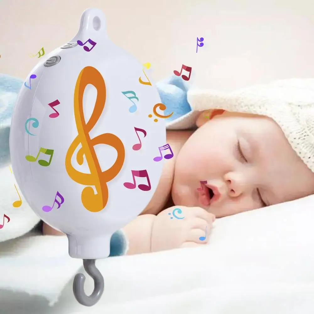 Moda 35 canções de ninar bebê móvel caixa de música bonito branco cama sino caixa musical dos desenhos animados do bebê caixa musical do agregado familiar