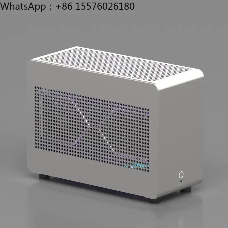 GEEEK G1 Pro Aluminum Alloy A4 ITX Chassis, Transparent Side Transparent SFX 240 Water Cooling, Mini Chassis