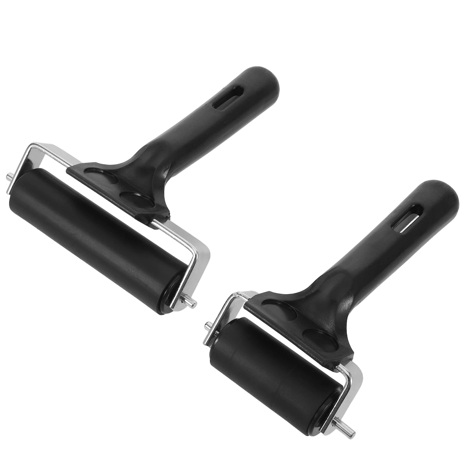 

2Pcs Rubber Roller Printmaking Art Craft Roller Tool Smooth Ink Applicator for Stamping Gluing Printing Crafts