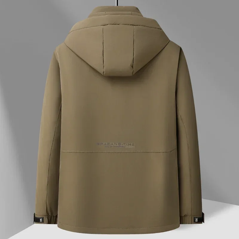 Chaqueta de plumón con capucha para hombre, abrigo grueso y cálido informal para exteriores, ropa de invierno, novedad de 2024