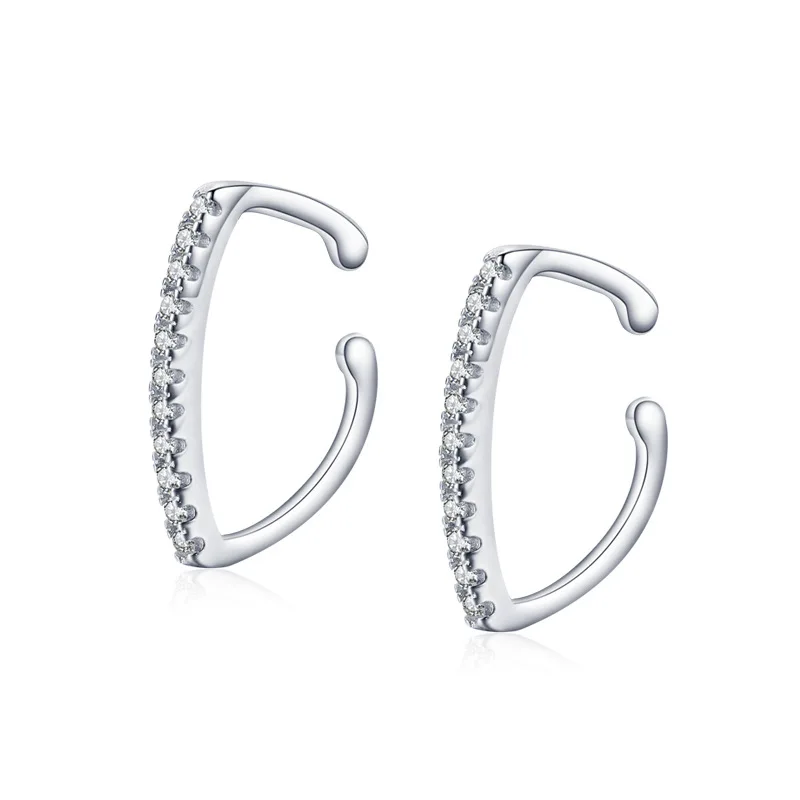 

High-Grade Fine Quality Silver 925 Women S925 Ear Clip Zircon Earrings