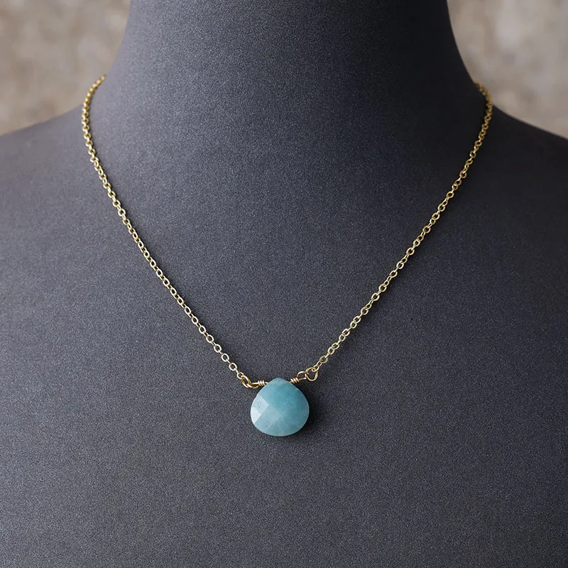 

Natural Stone Drop Pendant Necklace