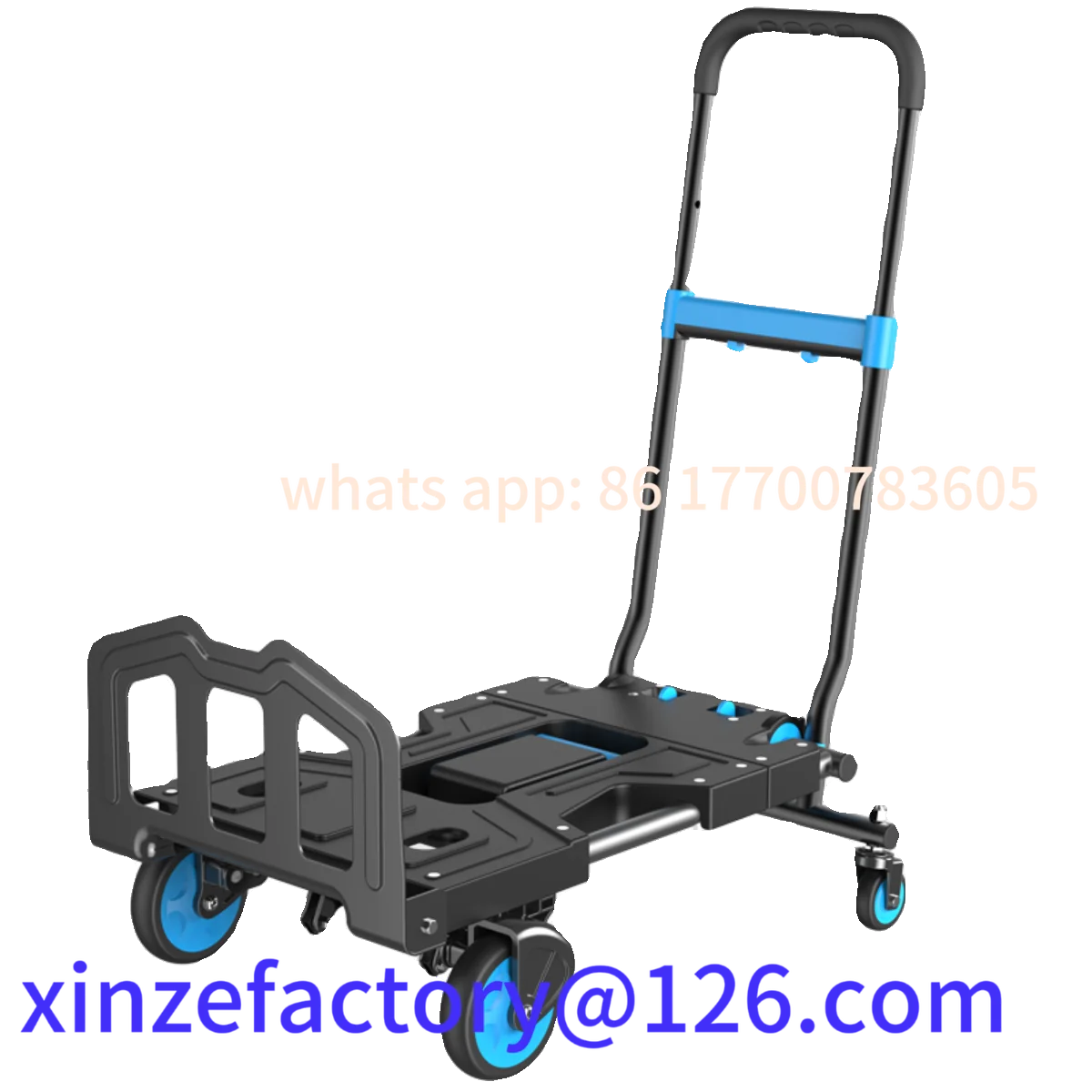 

Customizable trolley truck pull truck flatbed car silent small trailer trolley cart luggage cart trolley folding portable