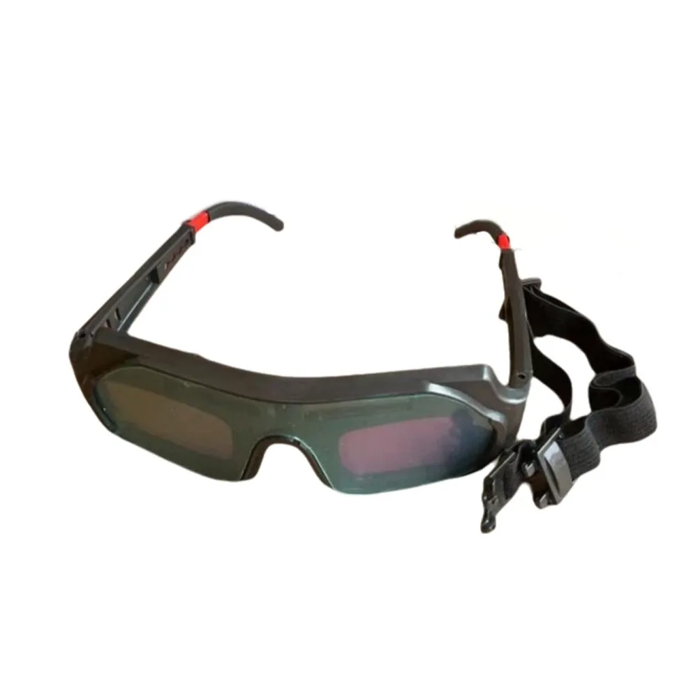 

Solar Powered Automatic Dimming Welding Glasses Auto Darkening Anti-Scratch Welder Glasses Eye Protection with Headband