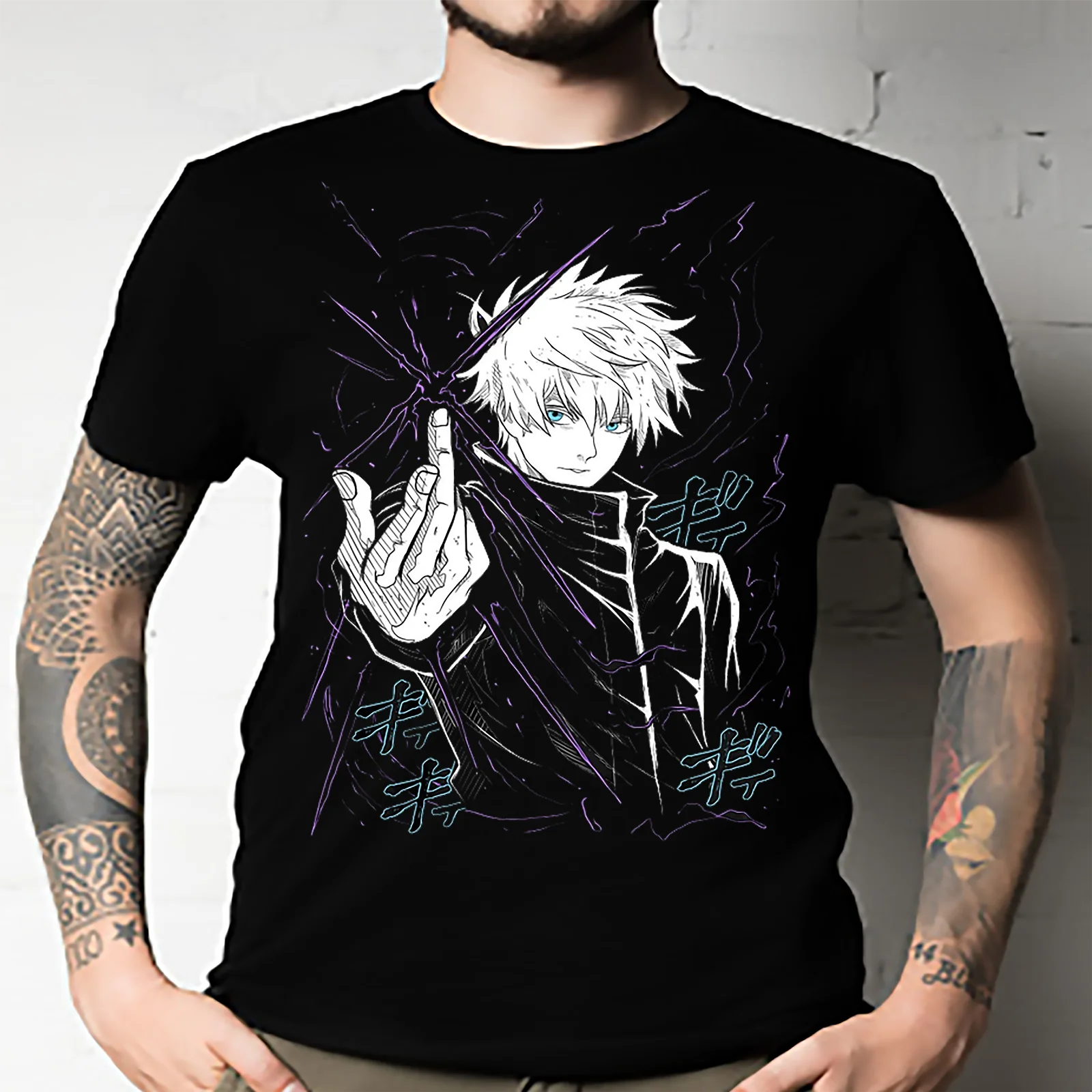 Gojo Satoru T-Shirt Megumi Itadori Yuji Jujutsu Kaisen Sukuna Anime Tee Unisex