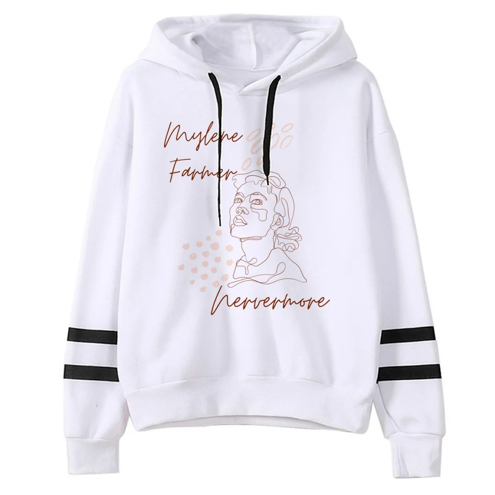 Mylene Farmer hoodies women long sleeve top 2023 Kawaii anime pulls tracksuit female graphic sweater