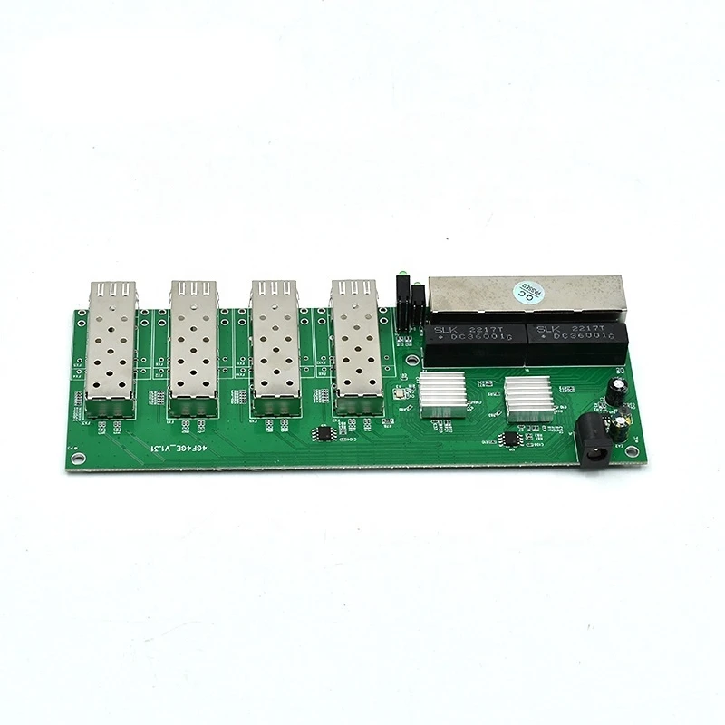 Gigabit Ethernet Switch, Fiber Optical Switch, 4 x SFP Port, 4RJ45, 10/100/1000M PCB Board