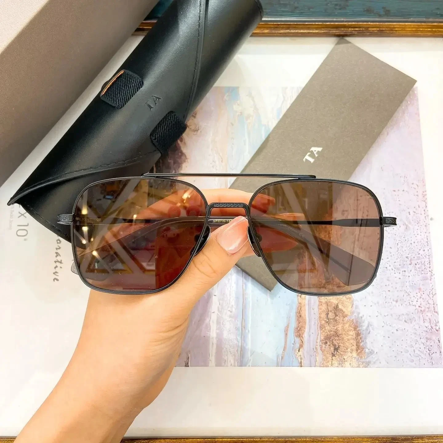 

Original Factory For DIYTA DT DTS111 FLIGHT 007 With Brand Box Premium Alloy Frame UV400 Polarized Business Men Women Sunglasses