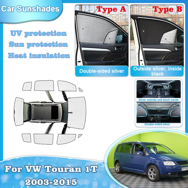 

Car Sun Shade For Volkswagen VW Touran MK1 Accessories 2003 2005 2004-2017 Sunshades Windshield Side Window Sun Visors Tools