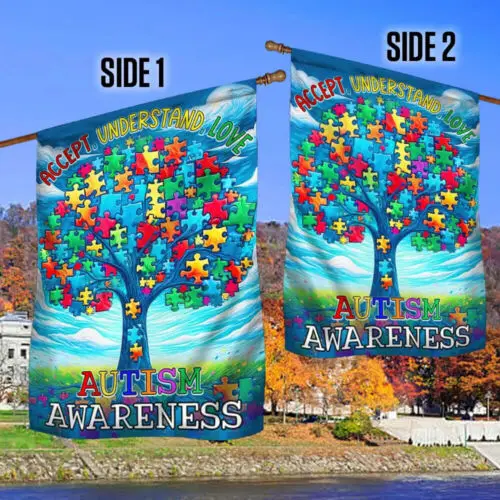 Autism Awareness Accept Understand Love Flag Garden Flag