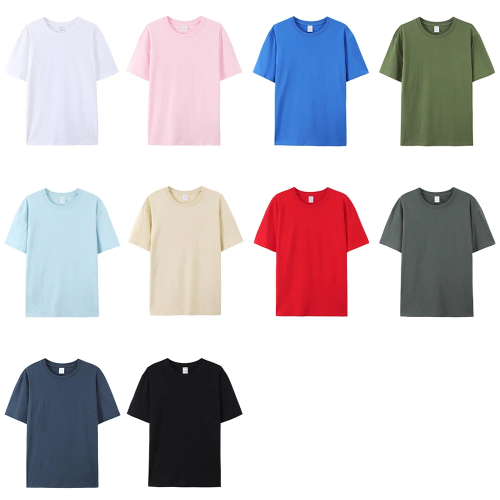 Plain 100% Cotton T Shirt Men High Quality Wholesale Short Sleeve T-shirts Unisex Crew Neck Tshirt For Men Playeras De Hombre