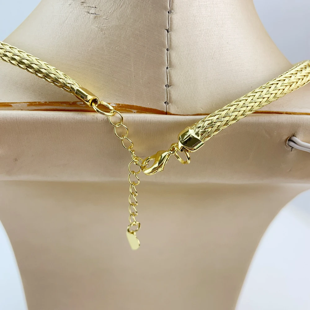 طقم مجوهرات برازيلي مطلي بالذهب من إيما للنساء، قلادة أفريقية فريدة من نوعها، أقراط، سوار، خاتم، مجموعة مجوهرات الزفاف، هدايا #4