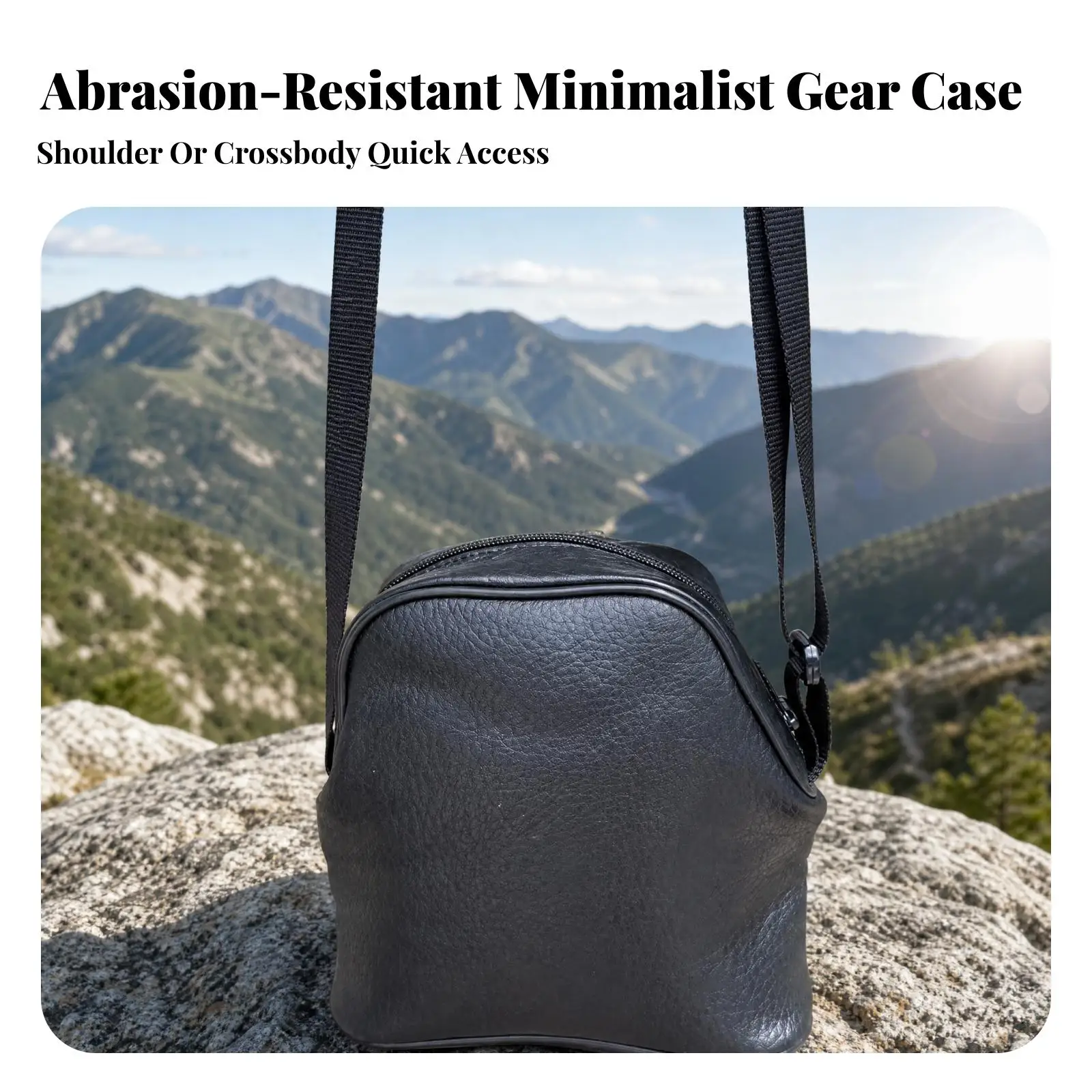 Lightweight Binocular Case with Textured PU Exterior and Strap for Secure Transport of Optical Gear