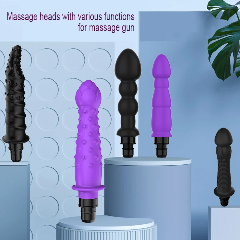 Massage Gun Heads vibration dildo penis sex adult toys silicone head VIBRAT for Fascia gun percussion Vibrators for Female Man