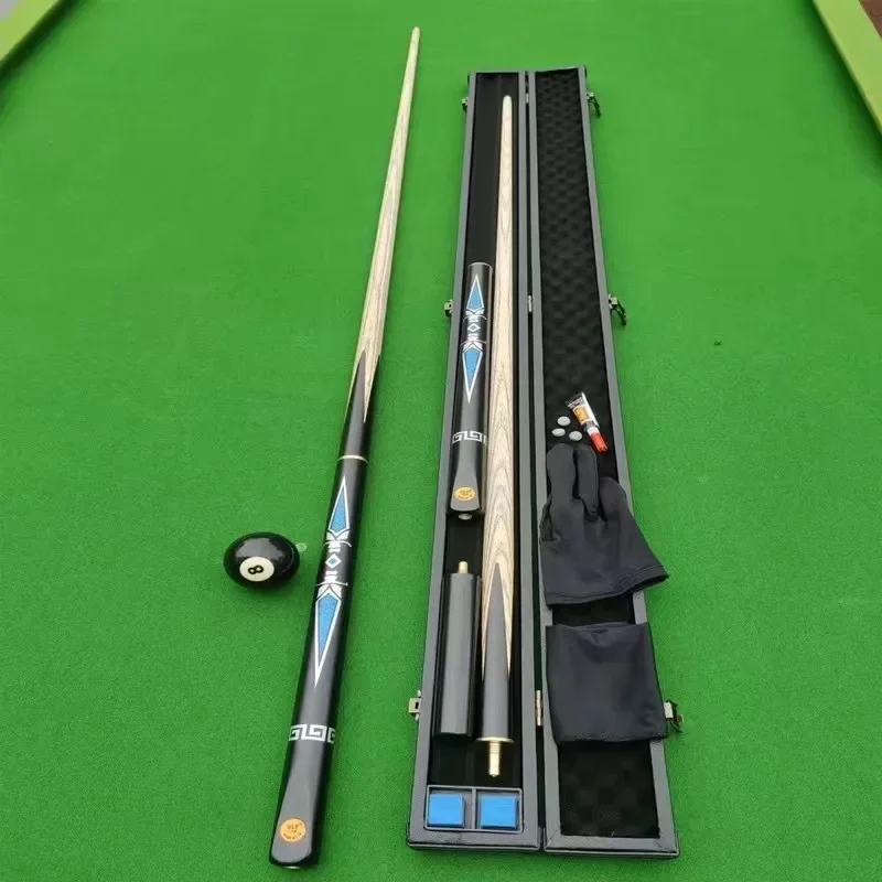 K4F God of War Complete Set of Billiard Cues, Split Chinese Style Black Eight-nine-ball Snooker Stick, Small Head Stick