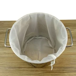 Home Brew Brewing Filter Bags Round Bottom Reusable Nylon Fine Mesh Bags Drawstring Strainers Micron Brewing Bag for Beer Wine