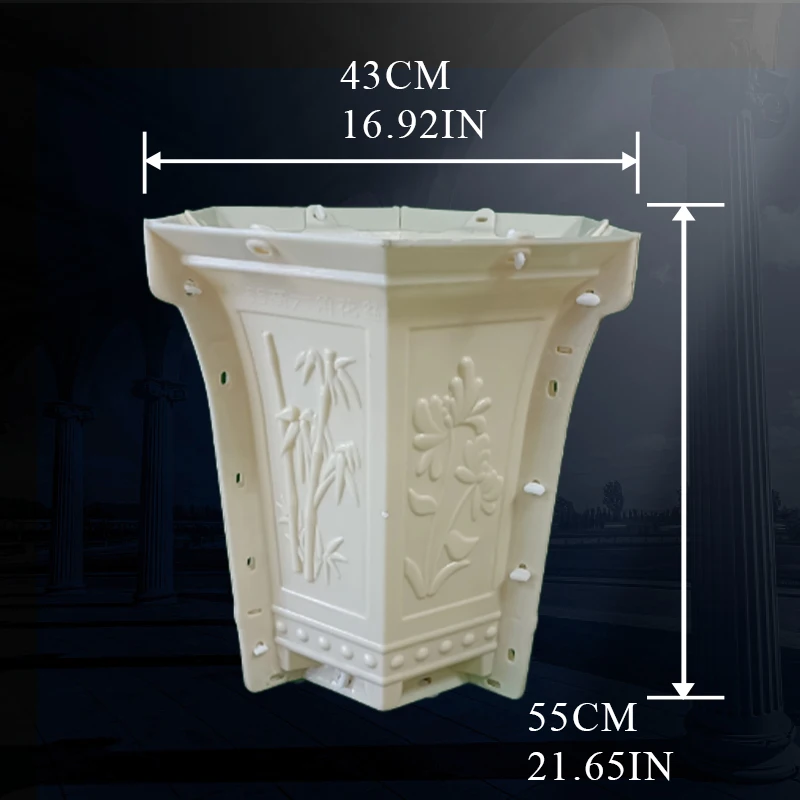 Cement Concrete Flower Pot Mold, Modern Height 55cm, Plastic Planter Pot Molds for Outdoors, on Sale