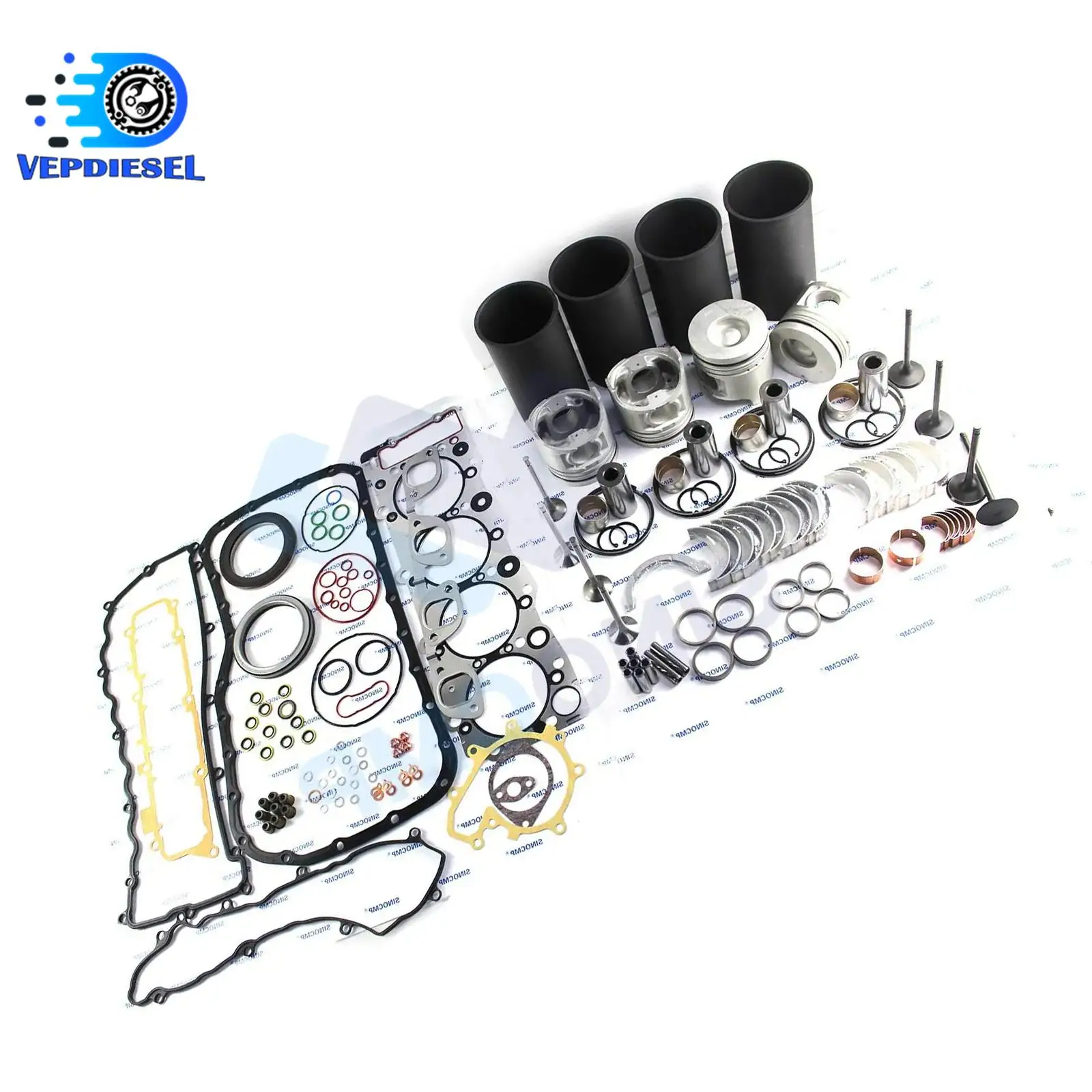 1set Rebuild Head Gasket Kit For NPR NQR GMC W3 W4 W5 4HE1 4HE1T 4.8L 8971669920 5878152040 8970193370 894363380 Diesel Engine