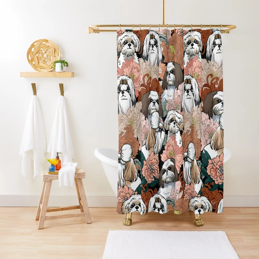 

Because Shih Tzu Shower Curtain Shower For Bathroom In The Bathroom Waterproof Fabric Shower Bathroom Box Curtain