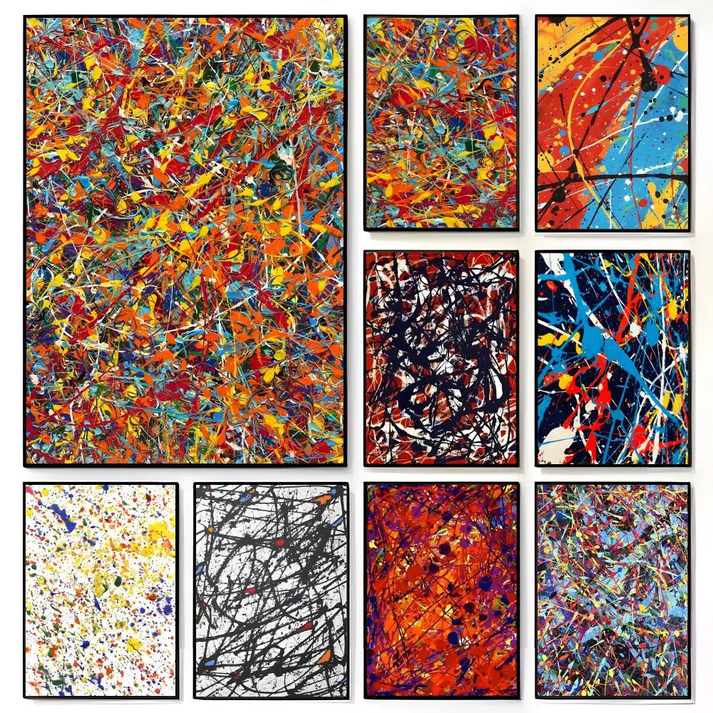 Abstract art J-Jackson P-Pollock Poster American Film Mural Home Childrens Room Wall Decor Print