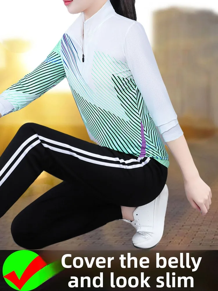 

Женский повседневный спортивный комплект, комплект большого размера, комплект из двух предметов, уличный прогулочный костюм с воротником, осень 2025, Новое поступление