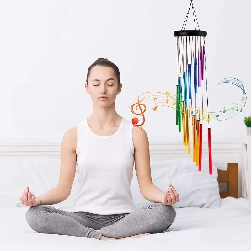 2026 New 12 Tubes Aluminum Alloy Wind Chimes With Hook Gold Silver Bells For Outdoor Home Wedding Party Memorial Decoration Gift