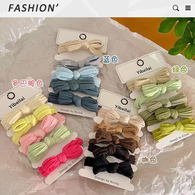 

Headband girl Cute Children's Rubber Band High Elasticity Durable Tie Head Butterfly Bow Hair Rope Girl Gift