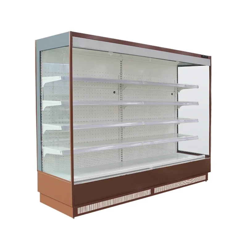 Commercial Supermarket Fruit Store Refrigerated Display Cabinet Air Curtain Cabinet Fresh-Keeping Fruit Spicy Hot Order Cabinet