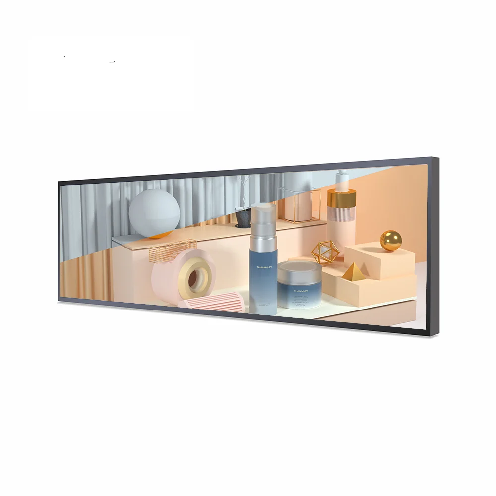 

Настраиваемый рекламный дисплей Custom Super Shelf Long с сенсорным экраном Android 4K, узкопанельный ЖК-экран для торговых центров с SDK