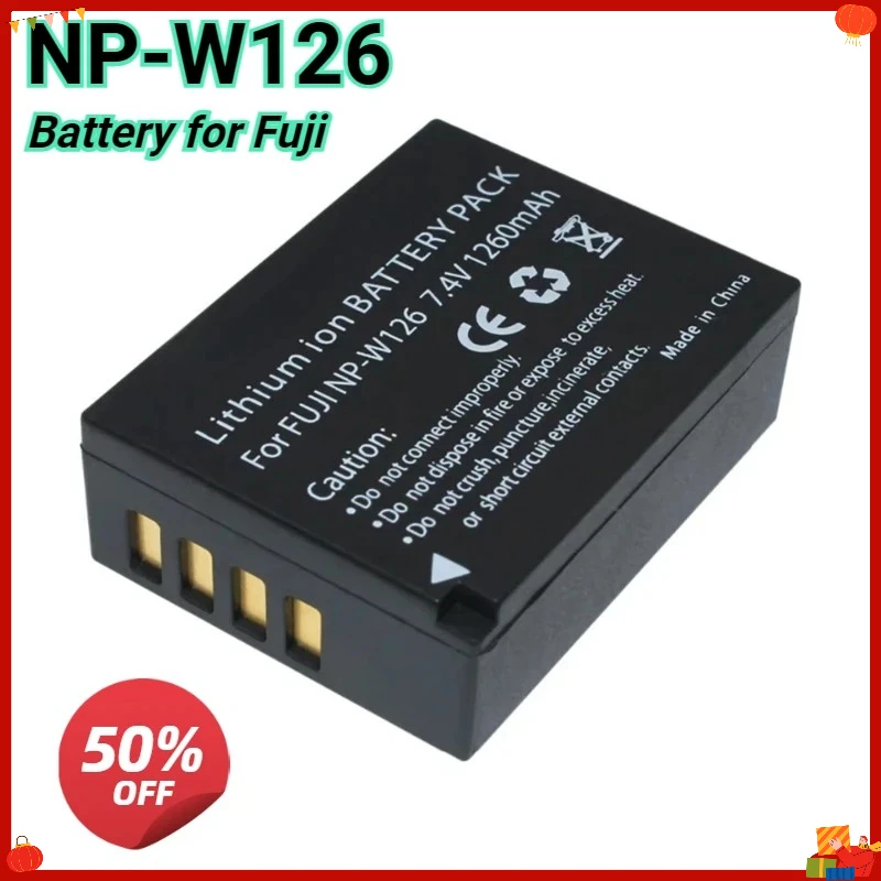 New NP-W126 NP W126 W126S NP-W126S Battery for Fuji X-Pro1 XPro1 XT1 X-T1 HS30EXR HS33EXR X PRO1 X-E1 X-E2 X-A1 Led Dual Charger