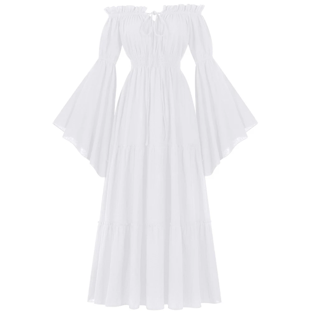 Gothic-Kleid, mittelalterliches Kostüm, schulterfreies Design, leicht dehnbar, bequem, Cosplay-Outfit, Cosplay-Kostüm, Anziehparty