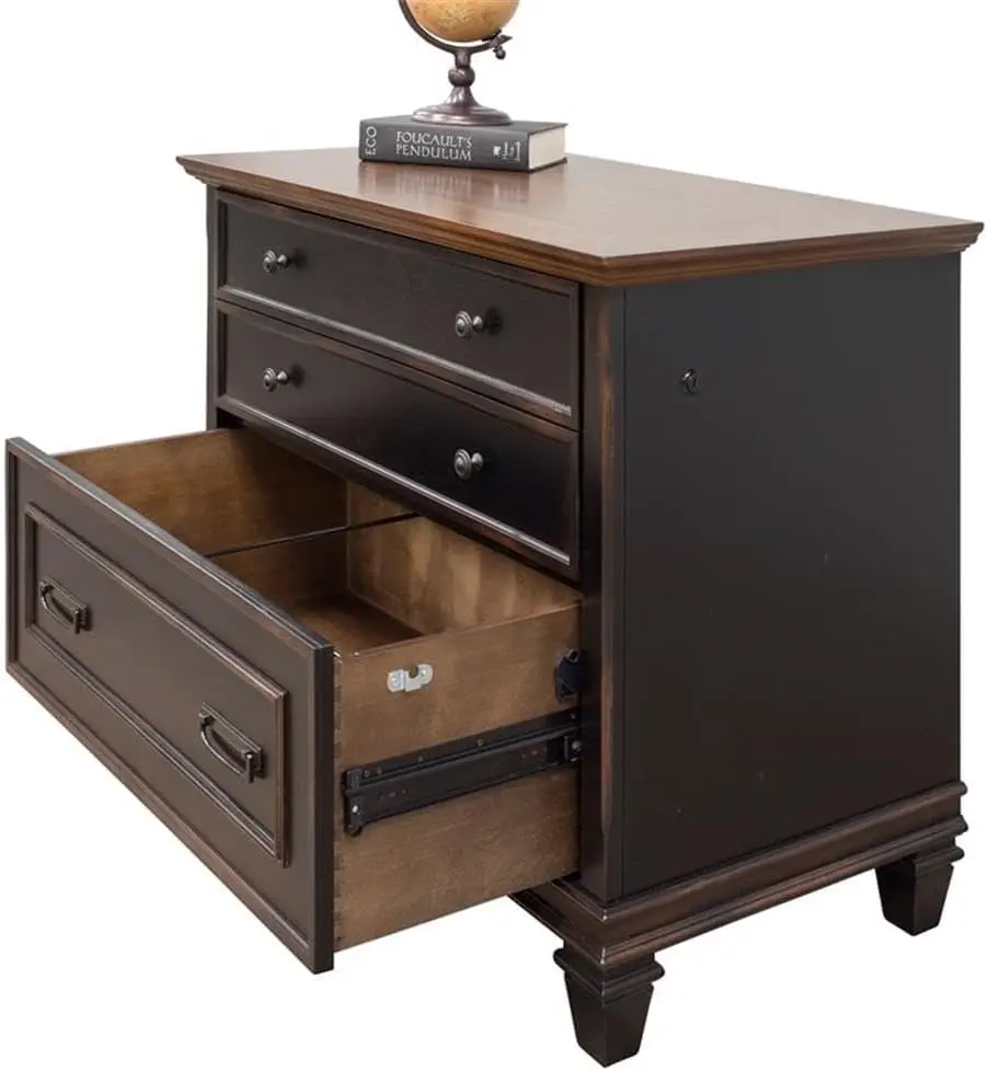 Schedario laterale Hartford, marrone - completamente assemblato