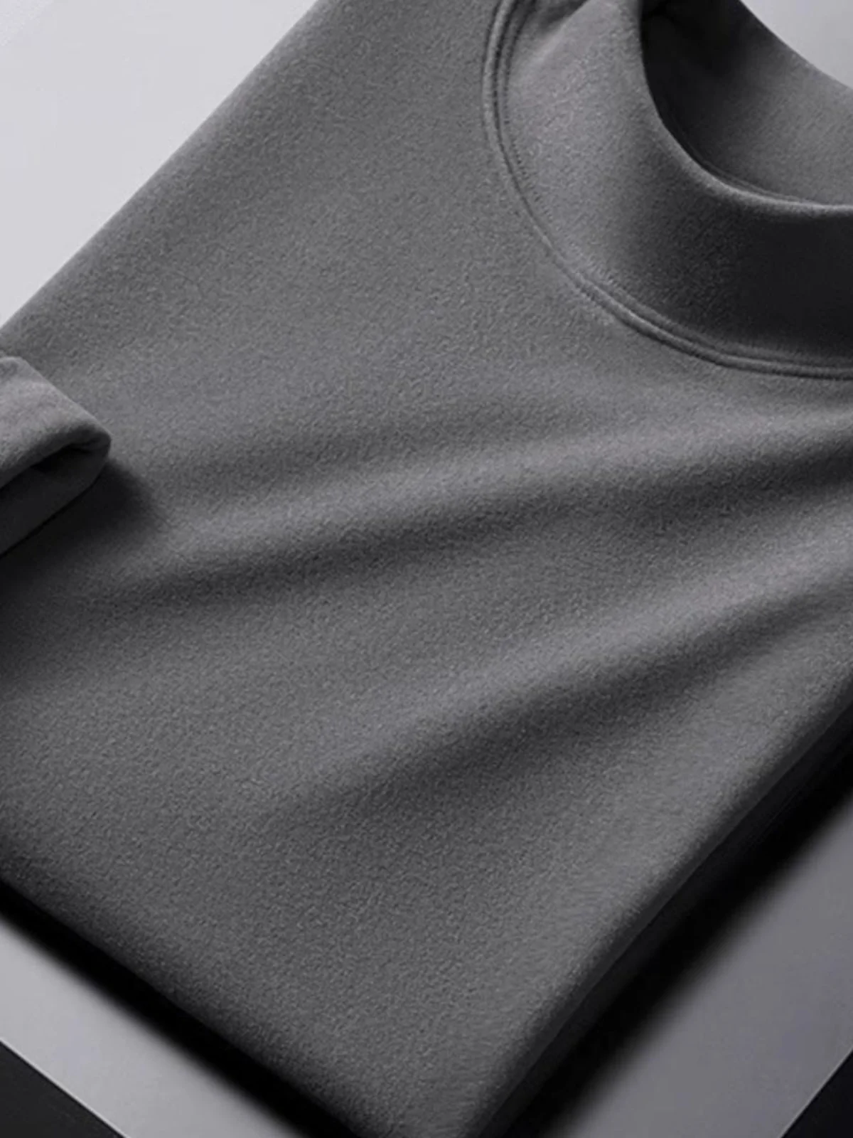 

Повседневная свободная базовая футболка унисекс для осени и зимы, термотоп из вельвета, комфортная посадка, однотонная, на все сезоны