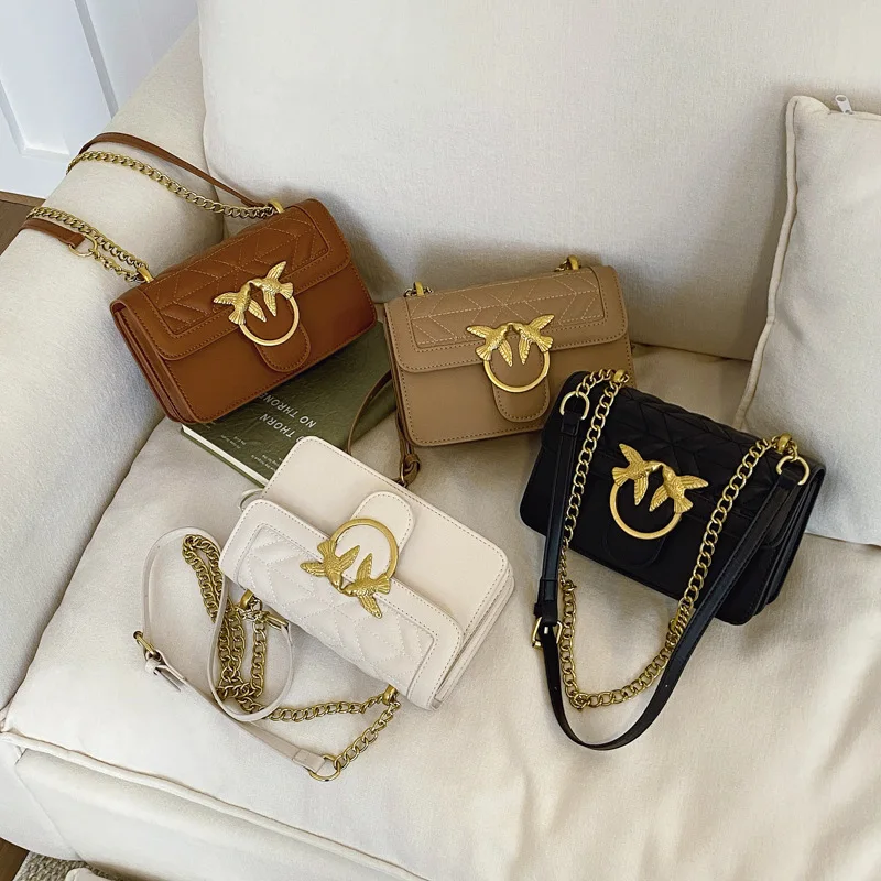 

2025 New Women's Luxury Small Square Crossbody Bag, Adjustable Chain Strap Underarm Purse, Versatile for Daily & Casual Use