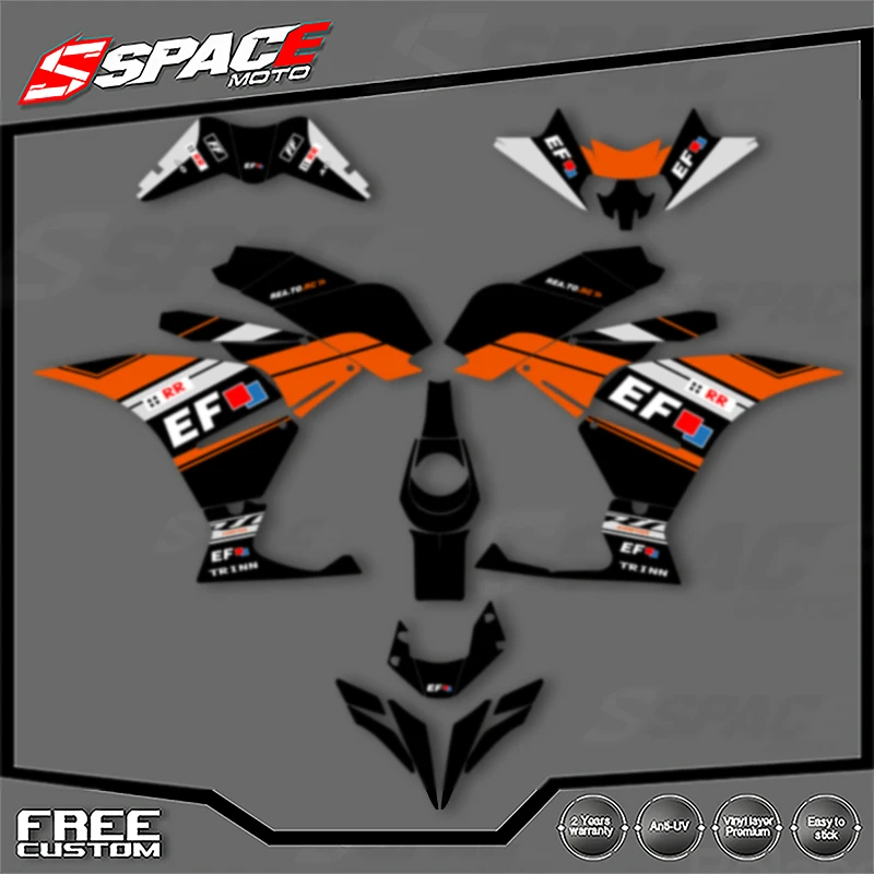 

SPACE Custom Motorcycle Graphics For KTM 2017 2018 2019 2020 RC250 17-20 RC250 390 Decal Stickers Kits 004