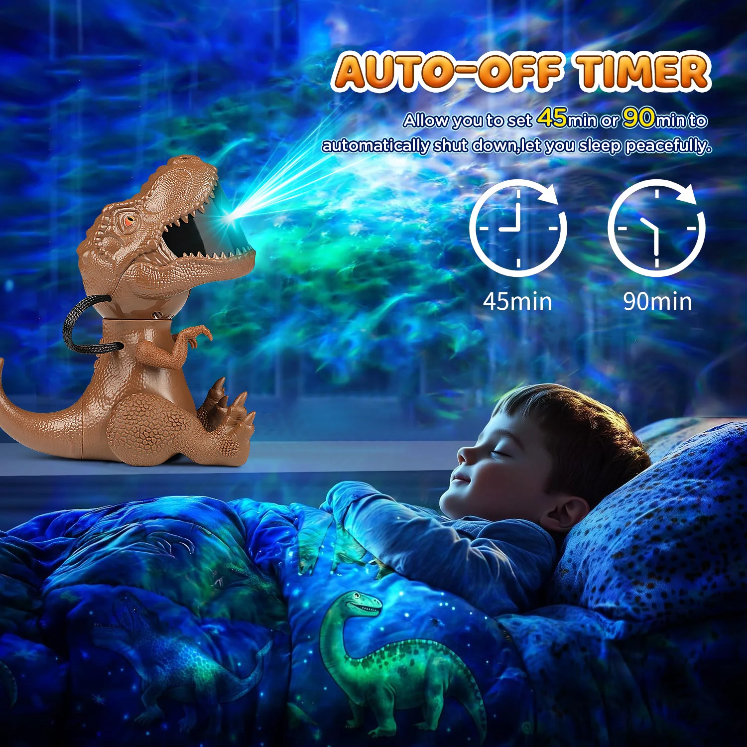 Lampu bintang dinosaurus t-rex, mainan suasana tyrannosaurus rex baru lampu proyeksi magnetik malam l