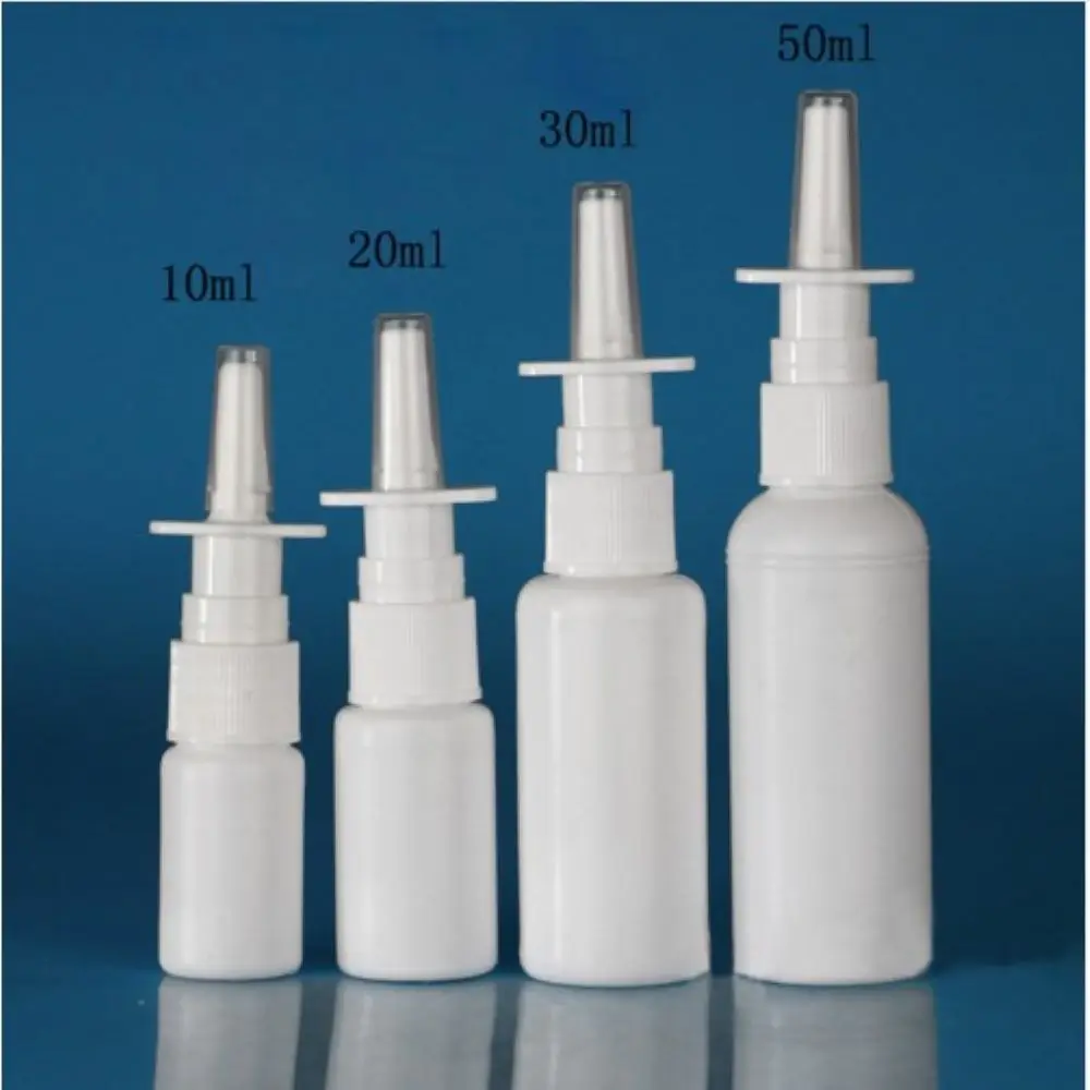 10ml,20ml,30ml,50ml Nasal Spray Bottles,Plastic White Medical Oral Sprayer Bottle,Empty Refillable Atomizer Container