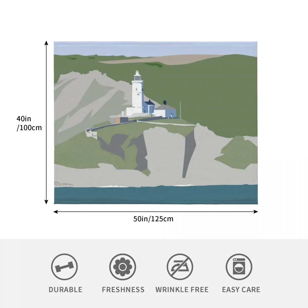 بدء نقطة المنارة من البحر رمي بطانية البطانيات لسرير الطفل بطانيات رمي الزخرفية المخصصة #4